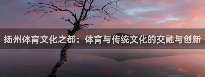 公海赌赌船官方平台体育:扬州体育文化之都:体育与传统文化的交